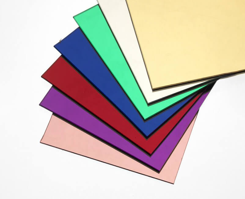 Square Colored Mirror Panel