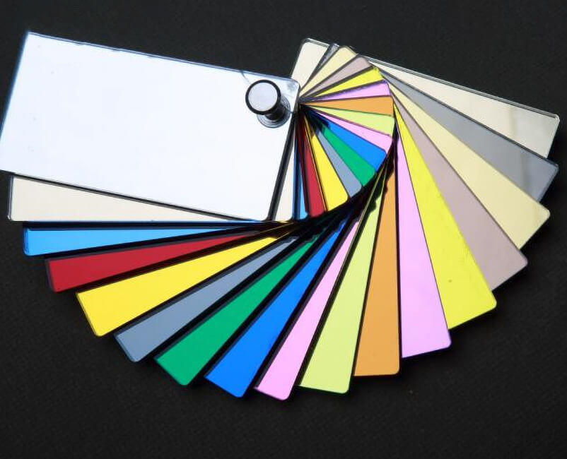 Small Samples of Colored Mirror Panel