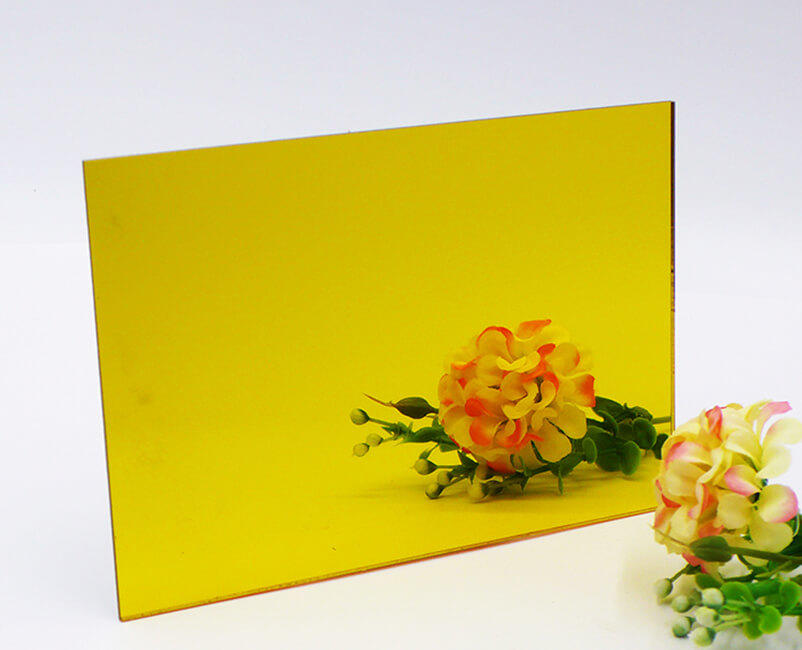 Plexiglass Gold Anti-scrach Acrylic Mirror Sheet