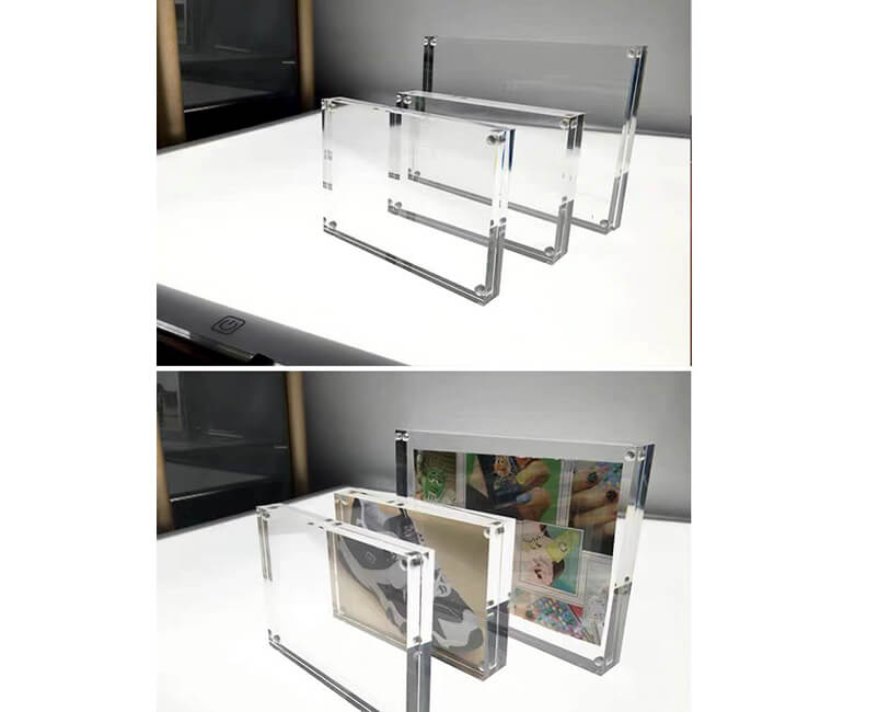Square Photo Frame Clear Magnetic Acrylic Photo Frame 
