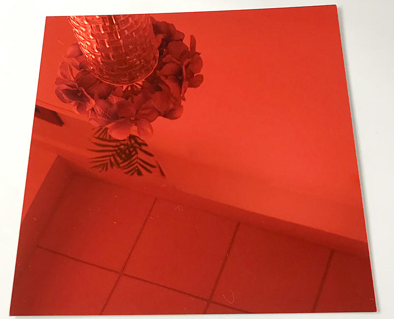 Orange Acrylic Flexible Plastic Wall Mirror