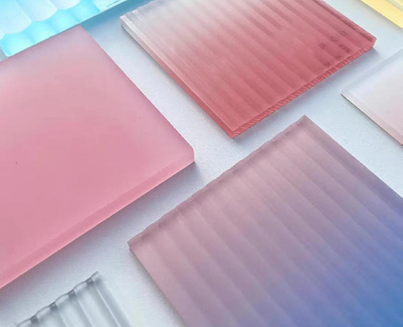 Colored Acrylic Striped Glass